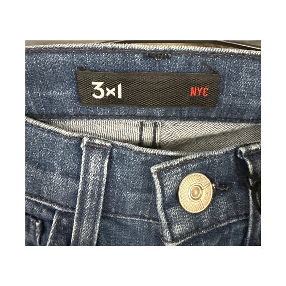 3X1 Jeans W3 Skinny Crop Jeans Raw Hem 'Sally' Wash Size 25 New with tags - Picture 3 of 7